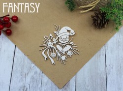 Чипборд Fantasy "Свинка на ветки 651" размер 6 см