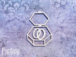 Чипборд Fantasy «На седьмом небе» (Коробочка с кольцами 2971), размер 5,5*7,7 см