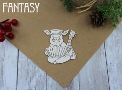 Чипборд Fantasy "Свинка с гармошкой 643" размер 5*5 см