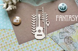 Чипборд Fantasy "Путешествие с гитарой 858" размер 9,7*5,8 см