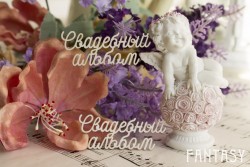 Чипборд Fantasy надпись "Свадебный альбом 045" размер 5.5*2.5 см 2шт