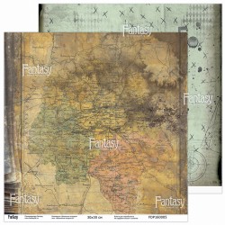 Двусторонний лист бумаги FANTASY коллекция "Школьные истории - 5", размер 30*30 см, 230 гр