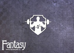 Чипборд Fantasy "Спортсмен со штангой 1085" размер 5,2*6,7 см