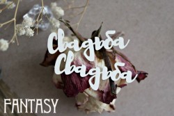 Чипборд Fantasy надпись "Свадьба 1036" размер 5,4*2,4 см, 2 шт