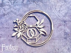 Чипборд Fantasy «На седьмом небе» (Рамка с коробочкой 2967), размер 7,4*6,2 см