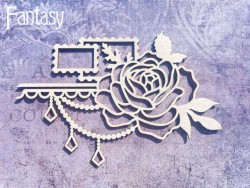 Чипборд Fantasy «На седьмом небе» (Роза с элементами 2983), размер 10,1*7,3 см