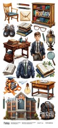 Лист для вырезания FANTASY "Школьные истории-8" размер 12*27 см, 230 гр
