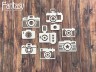 Чипборд Fantasy "Набор Фотоаппаратов (мини) 2738" размер от 1,9*1,3 см до 3,6*3,9 см