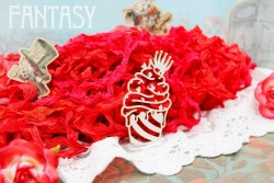 Чипборд Fantasy "Кексик с короной 1843" размер 7,5*5см