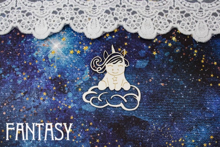 Чипборд Fantasy "Единорог на облаках 304" размер 5,2*5,8 см
