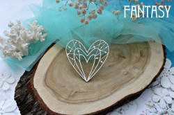 Чипборд Fantasy "Сердце 1", размер 6*5.5 см