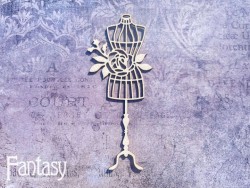 Чипборд Fantasy «На седьмом небе» (Свадебный манекен 2972), размер 4*9,7 см