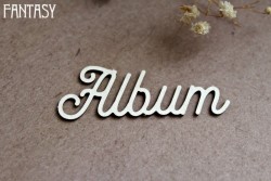 Чипборд Fantasy "Надпись Album 1304" размер 5,5*1,9 см