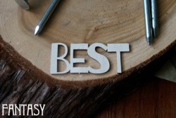 Чипборд Fantasy надпись "Best", размер 4,8*2 см