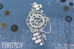 Чипборд Fantasy "Стимпанк часы 2112" размер 12,8*6,4см