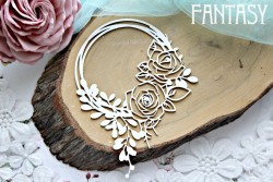 Чипборд Fantasy "Рамка с букетом роз 723" размер 10,5*13 см