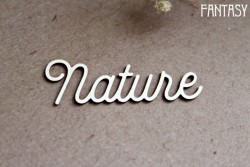 Чипборд Fantasy "Надпись Nature 1301" размер 5,6*1,7 см